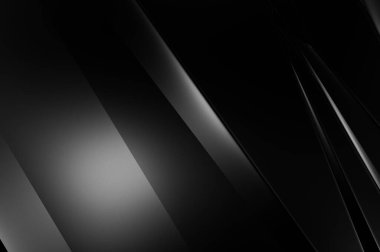 Geometrik katmanlı 3 boyutlu siyah arkaplan. Soyut koyu fütüristik duvar kağıdı. Zarif, parlak çizgili arka plan. Poster, broşür, sunum ve web sitesi için geometrik şablon tasarımı.