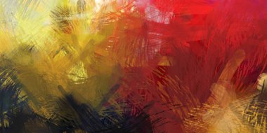 Soyut arkaplanda pürüzlü fırça darbeleri. Fırça boyası. Renkli boya darbeleri. Eşsiz duvar sanatı. Tuvaldeki modern sanat. Renkli çağdaş sanat eserleri.