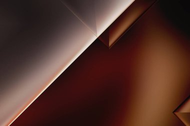 Geometrik dinamik şekiller. Gölgeli teknoloji dijital şablonu ve gradyan arka planda ışıklar. Modern basit geometrik renk gradyanı soyut arkaplan. 3B illüstrasyon. 