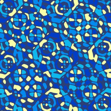 Yaratıcı karalama sanatı farklı şekil ve dokulara sahip kusursuz desen. Kolaj. Sanatsal arka plan. Soyut duvar kağıdı. Dekoratif hippi fayansları.