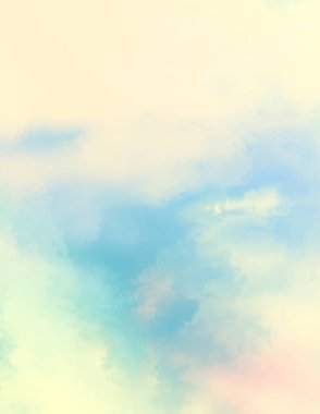 Modern fırça darbeleri. Poster, duvar sanatı, afiş, kart, kitap kapağı veya ambalaj için rahatlatıcı kompozisyonun yumuşak renkli çizimi. Pastel renklerle suluboya. 