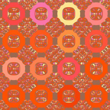 Soyut duvar kağıdı. Dekoratif hippi fayansları. Sanatsal arka plan. Yaratıcı karalama sanatı farklı şekil ve dokulara sahip kusursuz desen. Kolaj.