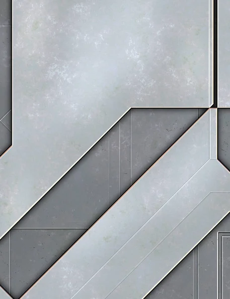 Katmanlı Paneller Fütürist Soyut Duvar Kağıdı Geometrik Teknolojik Yansıtıcı Arka — Stok fotoğraf