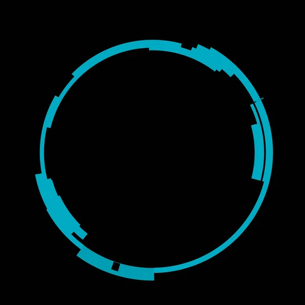 Fütürist Dairesel Gövde Arayüzü Elementi Soyut Çember Geometrik Arkaplan Dijital — Stok fotoğraf