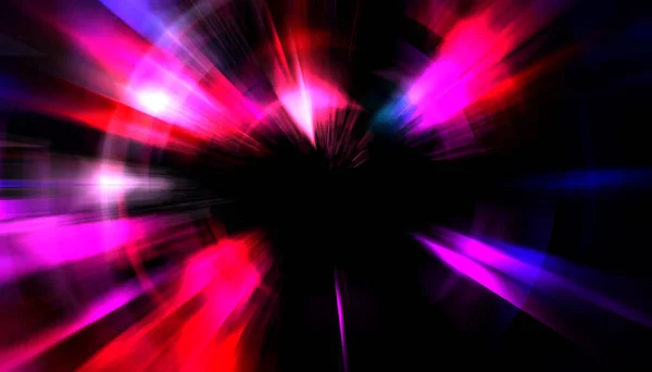 Spectacular Light Show Colorful Vibrant Particle Explotion Glowing Rays Light — Stock Photo, Image