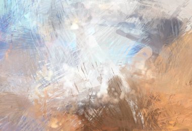 Soyut arkaplanda pürüzlü fırça darbeleri. Fırça boyası. Renkli boya darbeleri. Eşsiz duvar sanatı. Tuvaldeki modern sanat. Renkli çağdaş sanat eserleri.