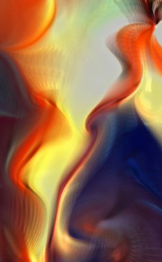 Hareketli girdapların soyut çizimi. Titreşimli renkli kıvrımların dönen akışı. Kıvrımlı ve kıvrımlı arka plan ve çizgiler. Garip duvar kâğıdı tasarımı. Dalgalanma arkaplanı.