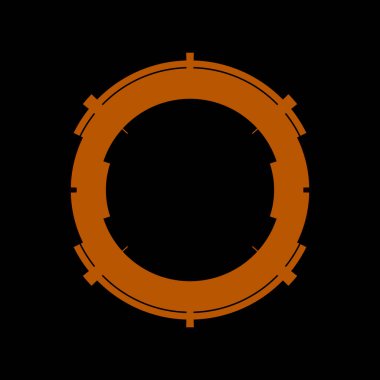 Fütürist dairesel gövde arayüzü elementi. Soyut çember geometrik arkaplan. Dijital teknolojinin grafiksel çizimi.