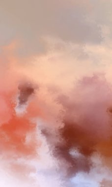 Modern fırça darbeleri. Poster, duvar sanatı, afiş, kart, kitap kapağı veya ambalaj için rahatlatıcı kompozisyonun yumuşak renkli çizimi. Pastel renklerle suluboya. 