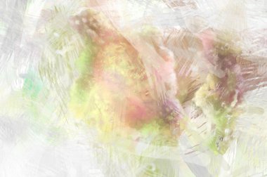 Soyut arkaplanda pürüzlü fırça darbeleri. Fırça boyası. Renkli boya darbeleri. Eşsiz duvar sanatı. Tuvaldeki modern sanat. Renkli çağdaş sanat eserleri.