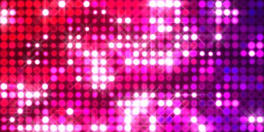 Parlak desenli duvar kağıdı. Sahne ışıkları olan renkli ışıkların ihtişamlı arkaplanı. Parlayan ışıklar siyah arka planda parti izleri. Sahne veya stadyum ışıklarının dijital illüstrasyonu. 