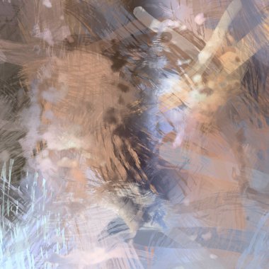 Soyut arkaplanda pürüzlü fırça darbeleri. Fırça boyası. Renkli boya darbeleri. Eşsiz duvar sanatı. Tuvaldeki modern sanat. Renkli çağdaş sanat eserleri.