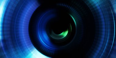 Parlayan neon ışıkları. Parlak sunum tasarım şablonu. Fotoğraf makinesi konsepti. Soyut arkaplan. Dönen ışık ışınları. Hareketli kavramsal duvar kağıdı. Grafik dijital illüstrasyon. 