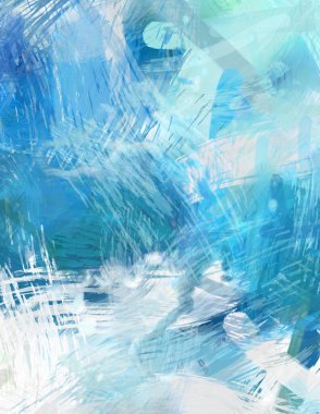 Soyut arkaplanda pürüzlü fırça darbeleri. Fırça boyası. Renkli boya darbeleri. Eşsiz duvar sanatı. Tuvaldeki modern sanat. Renkli çağdaş sanat eserleri.