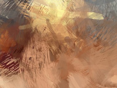 Soyut arkaplanda pürüzlü fırça darbeleri. Fırça boyası. Renkli boya darbeleri. Eşsiz duvar sanatı. Tuvaldeki modern sanat. Renkli çağdaş sanat eserleri.