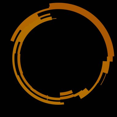 Fütürist dairesel gövde arayüzü elementi. Soyut çember geometrik arkaplan. Dijital teknolojinin grafiksel çizimi.