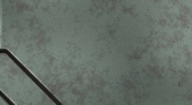 Gelecekçi kavramsal tasarım arka planı. Uzay gemisi desenli duvar kağıdı. Fırçalanmış teknoloji şablonu yüzeyi. Üç boyutlu illüstrasyon. SciFi panelleri duvar.