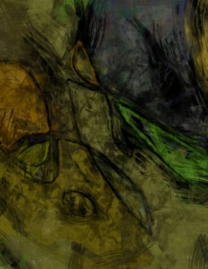 Tuval üzerinde etkileyici fırçalanmış resim. Kaotik resim. Taranmış Boyalı Soyut Arkaplan. Fırça darbesi ile boyanmış. Kaos duvarı sanatı. Sanatsal canlılık ve renkli duvar kağıdı.