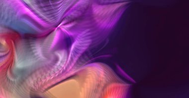 Hareketli girdapların soyut çizimi. Titreşimli renkli kıvrımların dönen akışı. Kıvrımlı ve kıvrımlı arka plan ve çizgiler. Garip duvar kâğıdı tasarımı. Dalgalanma arkaplanı.