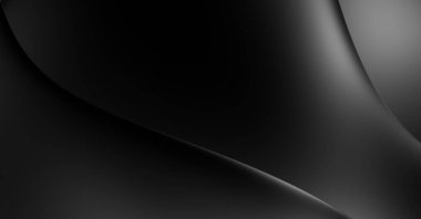 Web sitesi, poster, marka kimliği, broşür, sunum şablonu için lüks koyu bir arka plan. Dalgalı şekilli kaliteli tasarım. Dalgalanmalı soyut arkaplan. Pankart veya kapak tasarımı için dekorasyon.