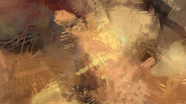 Soyut arkaplanda pürüzlü fırça darbeleri. Fırça boyası. Renkli boya darbeleri. Eşsiz duvar sanatı. Tuvaldeki modern sanat. Renkli çağdaş sanat eserleri.