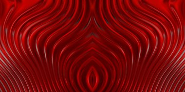 Renkli dalgalı yansıtıcı duvar kağıdının üç boyutlu çizimi. Duvar kağıdı, afiş, arkaplan, kart, kitap kapağı veya web sitesi için grafiksel illüstrasyon. Soyut parlak arkaplan.