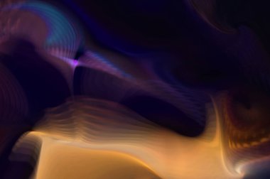 Hareketli girdapların soyut çizimi. Titreşimli renkli kıvrımların dönen akışı. Kıvrımlı ve kıvrımlı arka plan ve çizgiler. Garip duvar kâğıdı tasarımı. Dalgalanma arkaplanı.