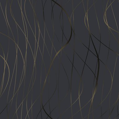 Dalgalı yansıtıcı çizgilerin kusursuz deseni. Lüks minimalist malzeme. Süs dalgasıyla dekoratif motif. Web, kartvizit, davetiye, poster, tekstil baskısı için zarif duvar kağıdı.