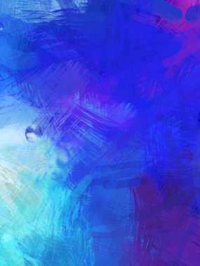 Soyut arkaplanda pürüzlü fırça darbeleri. Fırça boyası. Renkli boya darbeleri. Eşsiz duvar sanatı. Tuvaldeki modern sanat. Renkli çağdaş sanat eserleri.