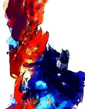 Mürekkep ve fosforlu kalemler yaratıcı çizimler. Beyaz arka planda boyama. El çizimi soyut renk dokuları. Poster, kart, davetiye, pankart, broşür, broşür için tasarım. Boyalı fırça darbeleri