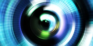 Parlayan neon ışıkları. Parlak sunum tasarım şablonu. Fotoğraf makinesi konsepti. Soyut arkaplan. Dönen ışık ışınları. Hareketli kavramsal duvar kağıdı. Grafik dijital illüstrasyon. 