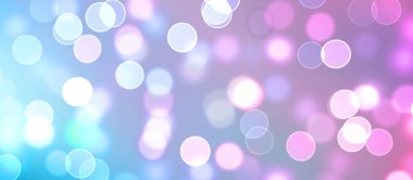 Kavramsal ışıklar duvar kağıdı. Güzel soyut çok renkli bokeh çemberleri parçacıklarla çevrili. Metninizi veya başlığınızı göstermek için boşluk ile odaklanmış olmayan canlı illüstrasyon. 