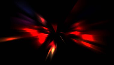 Parlayan ışıkları hareket ettirmenin havalı arka planı. Tasarımınız için canlı renkli bir portal şablonu. Işık ışınları ve hareket halindeki ışıldayan parçacıklar bir solucan deliği şekli oluşturuyor..