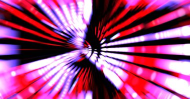 Siyah arkaplanda dönen ışık gösterisi. Lüks çizgiler. Parlak kıvrımlı duvar kağıdı. Uzay tüneli. Dönen ışık çemberi ya da maytap izi. Parlak konsept çizimi.