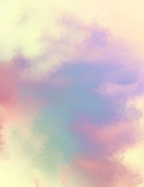 Modern fırça darbeleri. Poster, duvar sanatı, afiş, kart, kitap kapağı veya ambalaj için rahatlatıcı kompozisyonun yumuşak renkli çizimi. Pastel renklerle suluboya. 