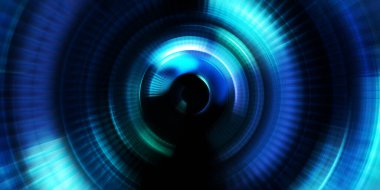 Parlayan neon ışıkları. Parlak sunum tasarım şablonu. Fotoğraf makinesi konsepti. Soyut arkaplan. Dönen ışık ışınları. Hareketli kavramsal duvar kağıdı. Grafik dijital illüstrasyon. 