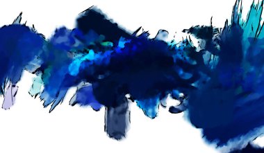 Mürekkep ve fosforlu kalemler yaratıcı çizimler. Beyaz arka planda boyama. El çizimi soyut renk dokuları. Poster, kart, davetiye, pankart, broşür, broşür için tasarım. Boyalı fırça darbeleri