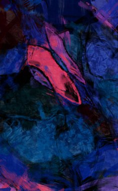 Tuval üzerinde etkileyici fırçalanmış resim. Kaotik resim. Taranmış Boyalı Soyut Arkaplan. Fırça darbesi ile boyanmış. Kaos duvarı sanatı. Sanatsal canlılık ve renkli duvar kağıdı.