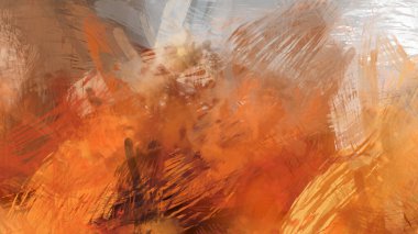 Soyut arkaplanda pürüzlü fırça darbeleri. Fırça boyası. Renkli boya darbeleri. Eşsiz duvar sanatı. Tuvaldeki modern sanat. Renkli çağdaş sanat eserleri.