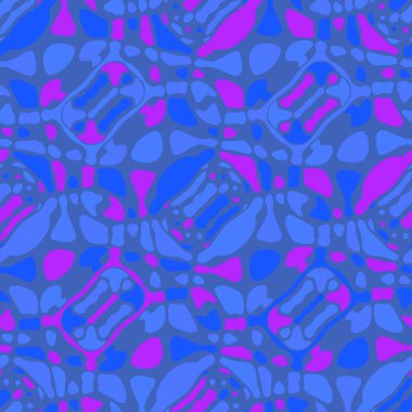 Yaratıcı karalama sanatı farklı şekil ve dokulara sahip kusursuz desen. Kolaj. Sanatsal arka plan. Soyut duvar kağıdı. Dekoratif hippi fayansları.