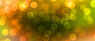 Kavramsal ışıklar duvar kağıdı. Güzel soyut çok renkli bokeh çemberleri parçacıklarla çevrili. Metninizi veya başlığınızı göstermek için boşluk ile odaklanmış olmayan canlı illüstrasyon. 