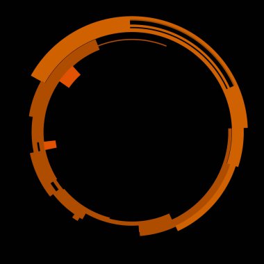 Fütürist dairesel gövde arayüzü elementi. Soyut çember geometrik arkaplan. Dijital teknolojinin grafiksel çizimi.