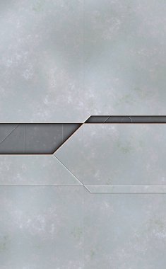 Katmanlı paneller. Fütürist soyut duvar kağıdı. Geometrik teknolojik yansıtıcı arka plan 3D metalik doku. Uzay gemisi desen yüzeyi.