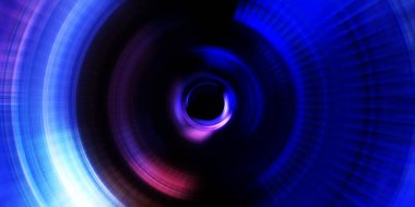 Parlayan neon ışıkları. Parlak sunum tasarım şablonu. Fotoğraf makinesi konsepti. Soyut arkaplan. Dönen ışık ışınları. Hareketli kavramsal duvar kağıdı. Grafik dijital illüstrasyon. 