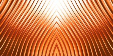 Renkli dalgalı yansıtıcı duvar kağıdının üç boyutlu çizimi. Duvar kağıdı, afiş, arkaplan, kart, kitap kapağı veya web sitesi için grafiksel illüstrasyon. Soyut parlak arkaplan.