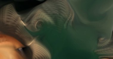 Hareketli girdapların soyut çizimi. Titreşimli renkli kıvrımların dönen akışı. Kıvrımlı ve kıvrımlı arka plan ve çizgiler. Garip duvar kâğıdı tasarımı. Dalgalanma arkaplanı.