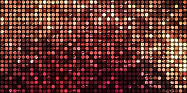 Parlayan ışıklar siyah arka planda parti izleri. Sahne veya stadyum ışıklarının dijital illüstrasyonu. Parlak desenli duvar kağıdı. Sahne ışıkları ile renkli ışıkların ihtişamlı arkaplanı.