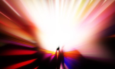 Siyah zemin üzerinde ışık parçacığı izleri. Parlayan parçacıkları ve çizgileri olan ışık patlaması yıldızı. Güzel hareketli soyut ışınlar duvar kağıdı. Renkli Patlama grafiği. Işık ışınlarının patlaması. 