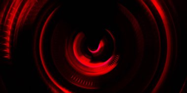 Fotoğraf makinesi konsepti. Soyut arkaplan. Dönen ışık ışınları. Hareketli kavramsal duvar kağıdı. Grafik dijital illüstrasyon. Parlayan neon ışıkları. Parlak sunum tasarım şablonu.