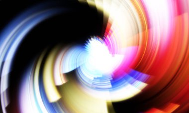 Dönen Işık gösterisi arka planı. Canlı renklerle donatılmış ruhani enerji girdabı. Renkli canlı hareket çizimi. Tanıtım geçmişi. Kutlama grafiği.